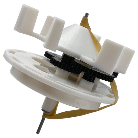 Caretaker Gould valve rebuilding kit with white plastic parts, black gear ring, and gasket