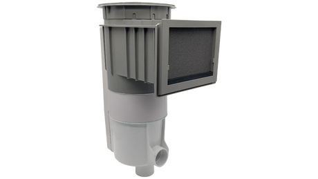 Gray QuikSkim Ultra 507302 body with Gray ring lid and black throat foam