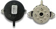 Pressure switch assembly with black and silver circular housing and mounting tabs.