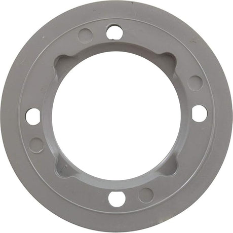 Gray 3.5-inch inlet faceplate cover with screw holes and center opening