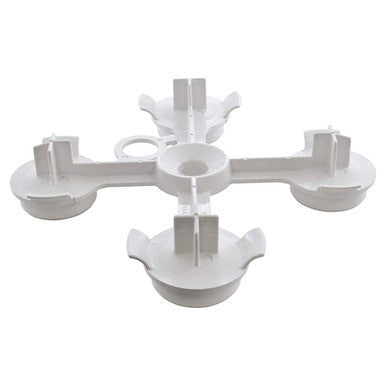 Waterway cartridge manifold plug for Crystal Water inground filter, white plastic replacement part