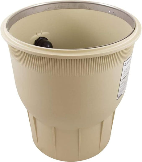 Beige Pentair bottom tank assembly for Quad DE pool filters, part 195999