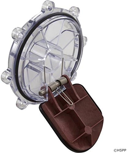 Jandy large check valve cover with flapper assembly, clear lid and brown flapper