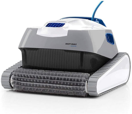 Pentair Prowler 920 robotic in-ground pool cleaner with gray and white housing and track drive system