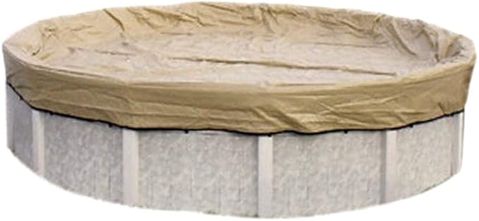 Hinspergers Poly Industries Armor Kote 16' x 32' Oval Winter Cover - 5' Overlap | AK1632OV4