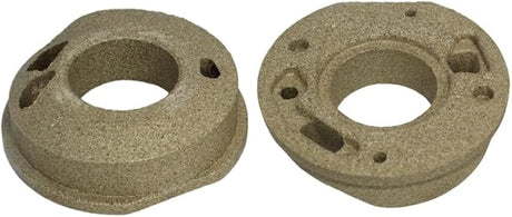 Pair of Pentair HX and chimney gaskets with central openings and mounting holes