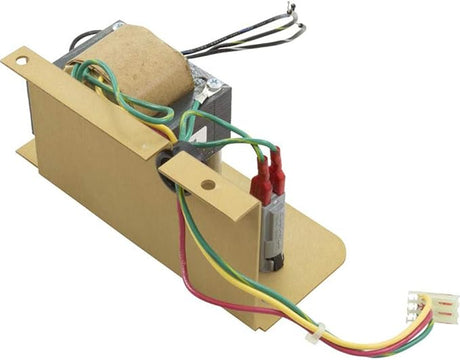 Pentair transformer assembly with mounted metal bracket and wired electrical connections