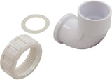 2" Slip x 2" FIP Thread White 90 Degree Sweep Union with T-Gasket Wide Mouth || 21003-000-000