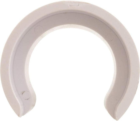 White 1-inch clip-on pipe seal ring with open-end design