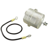 Raypak ProTek Shield kit with clear cylindrical housing, mounting screw, and black wire lead with ring terminals
