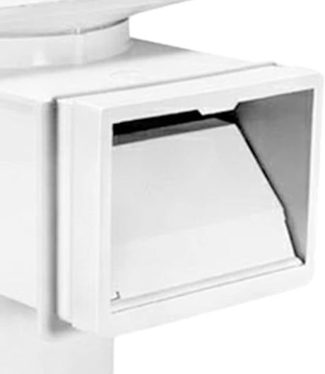 1-1/2-inch auto-skim outside mount skimmer opening with white trim frame