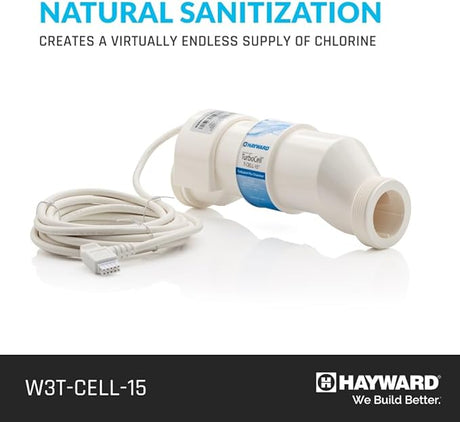 Hayward TurboCell Salt Chlorination Cell 40K Gallon with 15 Ft. Cord | W3T-CELL-15