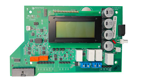 Pentair IntelliChem PCB controller board with LCD display and electronic components