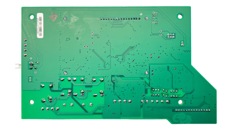 Pentair IntelliChem controller circuit board back side with green PCB and soldered connection points