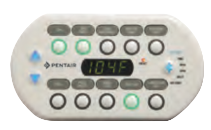 Pentair 521852 white SpaCommand replacement control, manufacturer catalog image.
