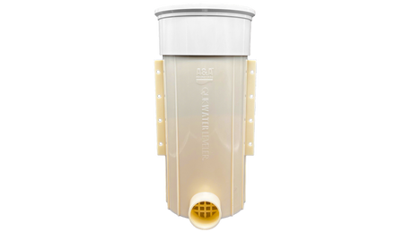 Pentair Quik Water Leveler complete white pool water leveler housing with bottom inlet and side mounting brackets