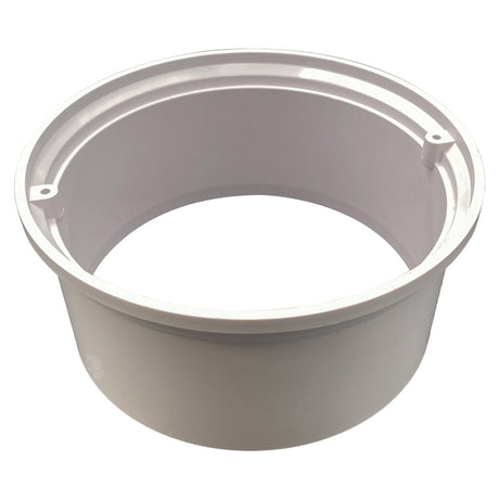 White round spa air muffler housing with mounting tabs