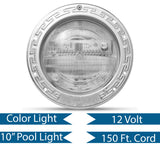 Pentair IntelliBrite 5G Color Underwater LED Pool Light, 12 Volt, 150 Foot Cord | 601013