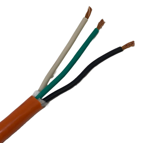 Four-conductor underwater light cable with exposed wire ends, 50 ft length