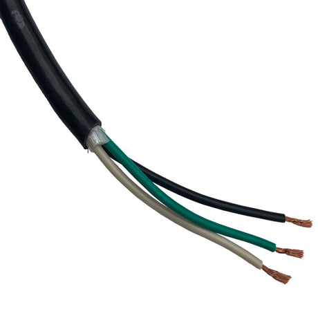 Black 3-conductor cable with stripped copper wire ends for Pentair IntelliBrite spa light