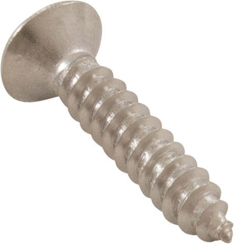 Silver replacement drain grate screw with flat head