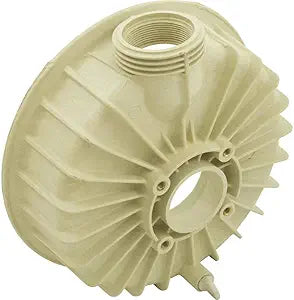 Pentair almond Challenger slip inlet front housing with threaded opening and pump mounting flange