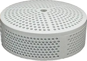 Gray 2-inch Equalizer suction outlet cover with perforated dome design