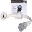 Wall quick connect hose bottom assembly with pressure gauge and instruction sheet