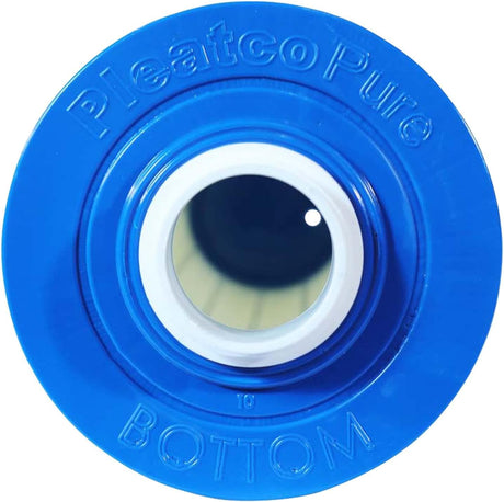 Blue Pleatco Pure bottom end cap for Master Spas Twilight filter cartridge