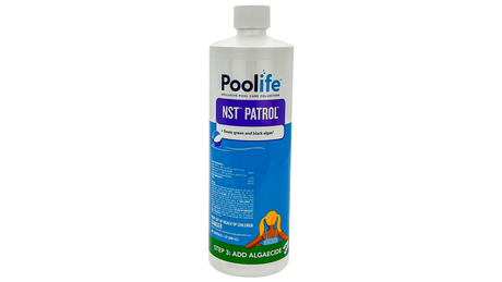 Poolife NST Patrol pool algaecide bottle, 32 fl oz