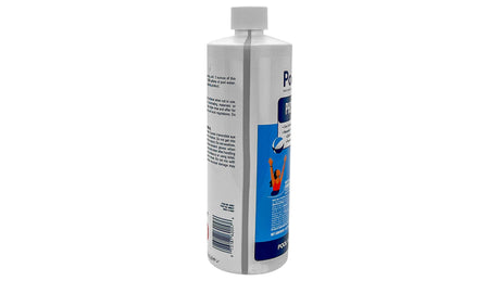 Poolife PhosFIGHT Plus 32 oz pool chemical bottle with white cap and blue label