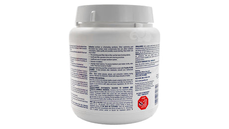White Poolife Flocculant container with gray cap and product label on a white background