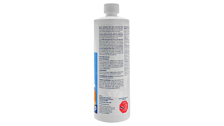 Poolife Stain Stop 32 fl oz pool stain prevention bottle shown from the back label side