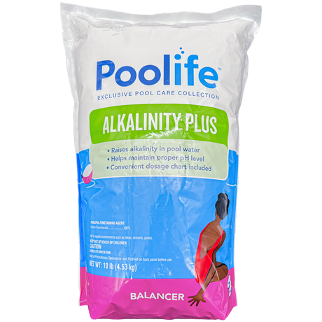 Poolife Alkalinity Plus 10 lb pool care bag for raising water alkalinity and balancing pH
