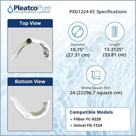 Pleatco Universal Grid Set (7 Full + 1 Half) for 24 Sq. Ft. D.E. Filters | Purex SM/SMBW 2024 / 4024 | PXG1224-EC