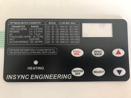 Pentair ETi 250 Heater Membrane Pad || 461106