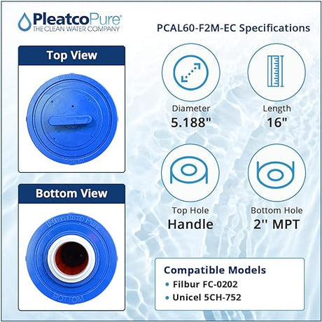 Pleatco Cal Spa Victory 60 Filter Cartridge Replacement