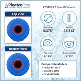 Pleatco Coast Spas Top load (in-line) 100 Filter Cartridge Replacement