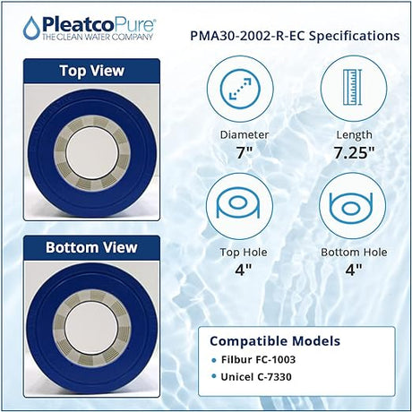 Pleatco Master Spas EP-Cylinder Filter Cartridge Replacement | PMA30-2002-R-EC