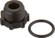Black tank drain plug with separate O-ring seal