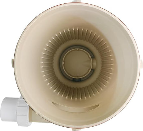Pentair Bottom CNC replacement separator, beige round filter component with central outlet connection