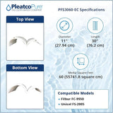 Pleatco Universal Grid Set (7 Full + 1 Half) for 60 Sq. Ft. D.E. Filters | 11" x 30" | PFS3060-EC