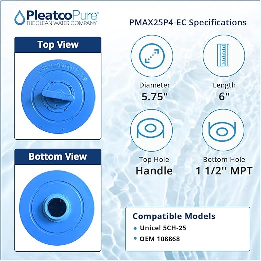 Pleatco Maax Spas 25 Filter Cartridge Replacement