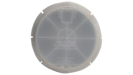 Pentair stainless steel pool light niche cover with round translucent cap