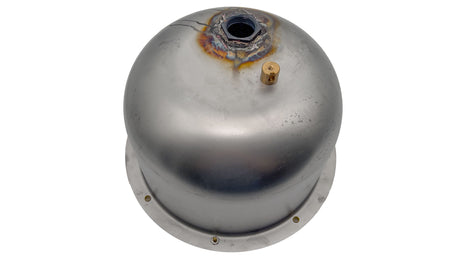 Stainless steel pool light niche with rear hub opening and brass fitting