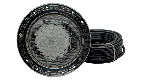 Pentair AmerLite pool light with stainless steel face ring and coiled 50-foot cord