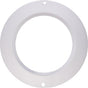 Round white face plate with center opening and two screw holes