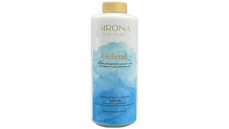 Sirona Spa Care Defend 32 oz bottle with blue label and gold cap