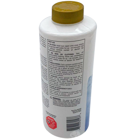 Sirona Foam Out bottle with safety and first aid label, rear view