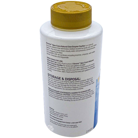 Sirona Natural Clear Enzyme Clarifier bottle with gold cap and product label on white background